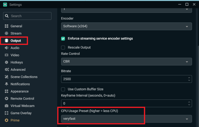Streamlabs OBS CPU Usage Preset